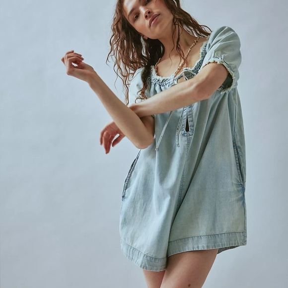 free people denim babydoll dress Free People Dresses